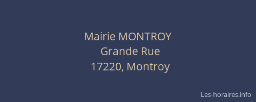 Mairie MONTROY