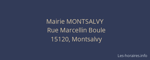 Mairie MONTSALVY