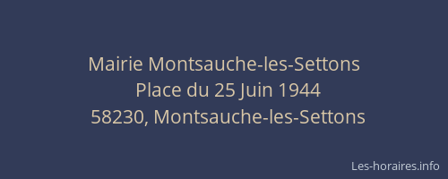 Mairie Montsauche-les-Settons
