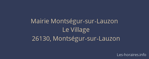 Mairie Montségur-sur-Lauzon