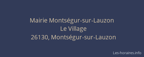 Mairie Monts&eacute;gur-sur-Lauzon