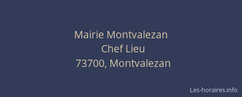 Mairie Montvalezan