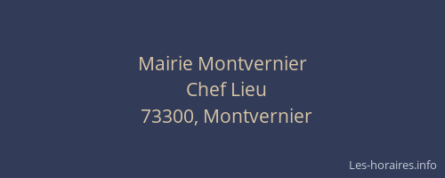 Mairie Montvernier