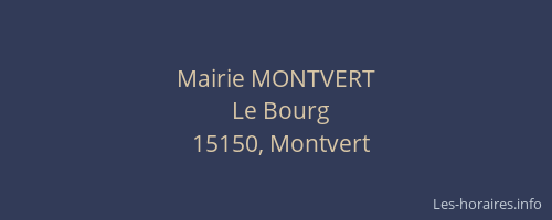 Mairie MONTVERT