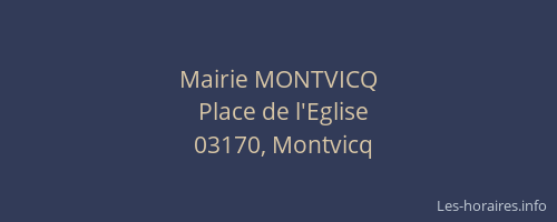 Mairie MONTVICQ