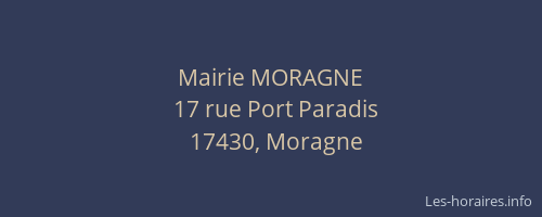 Mairie MORAGNE