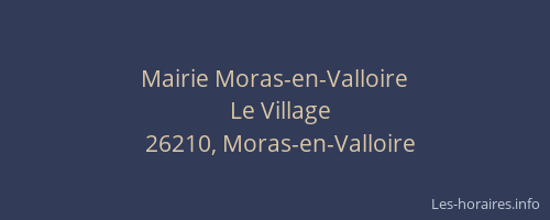 Mairie Moras-en-Valloire
