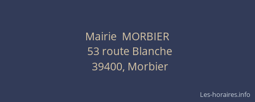 Mairie  MORBIER