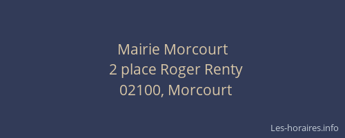 Mairie Morcourt