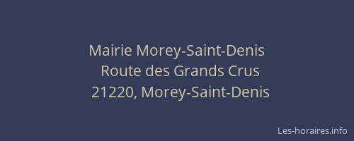 Mairie Morey-Saint-Denis
