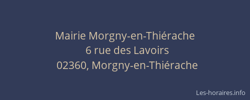 Mairie Morgny-en-Thiérache
