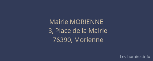 Mairie MORIENNE