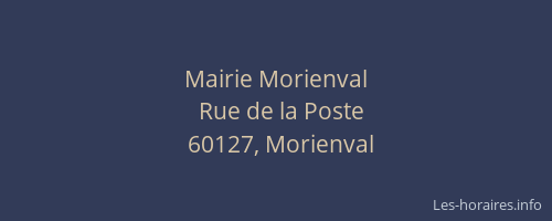 Mairie Morienval