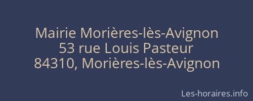 Mairie Morières-lès-Avignon