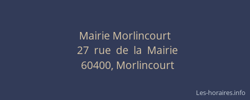 Mairie Morlincourt