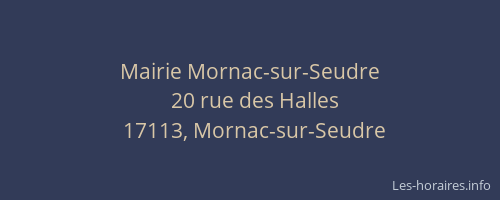 Mairie Mornac-sur-Seudre