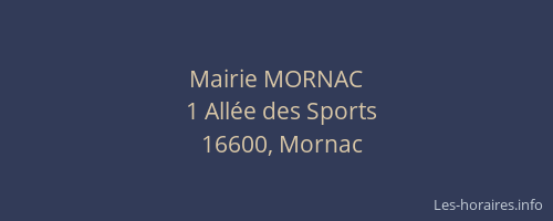 Mairie MORNAC