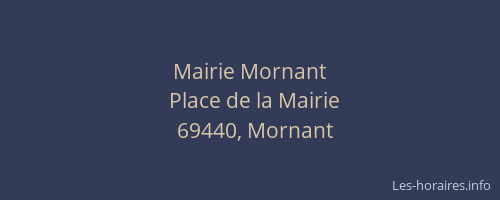 Mairie Mornant