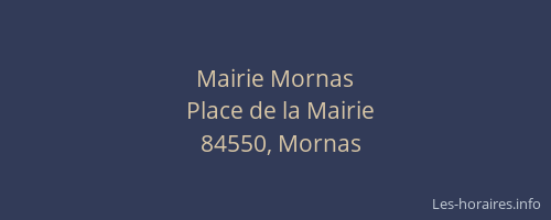 Mairie Mornas