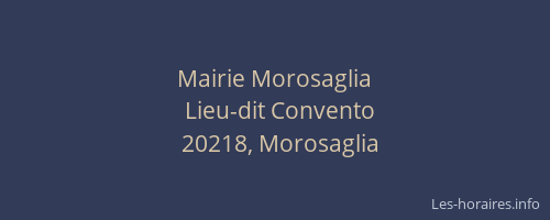 Mairie Morosaglia