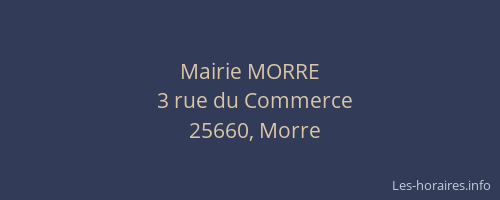Mairie MORRE
