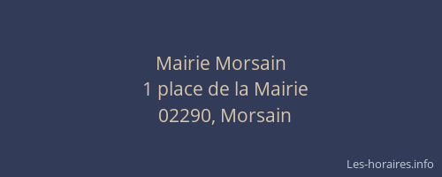 Mairie Morsain