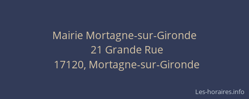 Mairie Mortagne-sur-Gironde