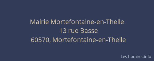 Mairie Mortefontaine-en-Thelle