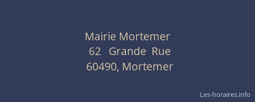 Mairie Mortemer
