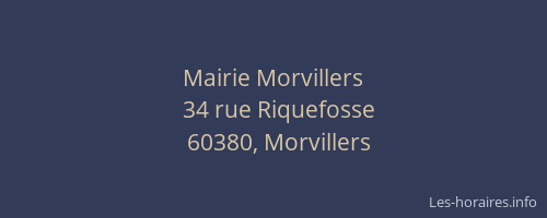 Mairie Morvillers