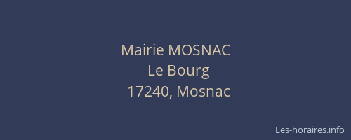 Mairie MOSNAC