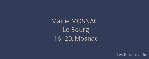 Mairie MOSNAC