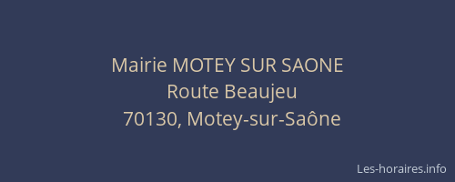 Mairie MOTEY SUR SAONE