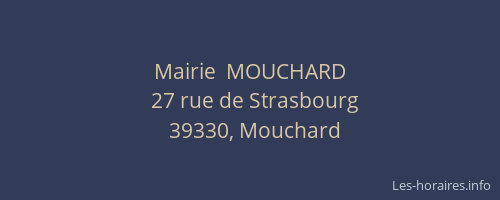 Mairie  MOUCHARD