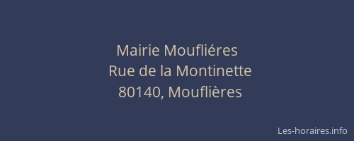 Mairie Moufli&eacute;res