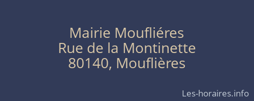Mairie Moufliéres