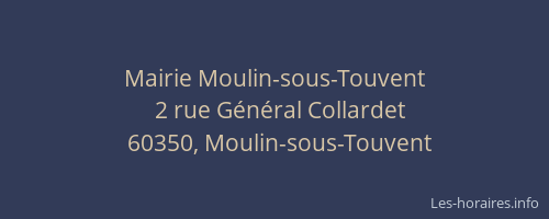 Mairie Moulin-sous-Touvent