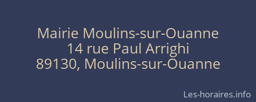 Mairie Moulins-sur-Ouanne