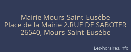 Mairie Mours-Saint-Eusèbe