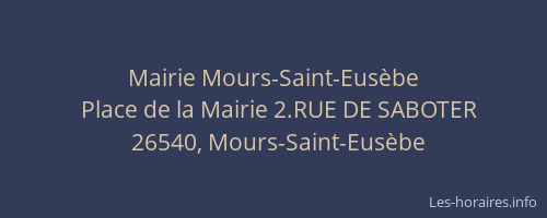 Mairie Mours-Saint-Eus&egrave;be