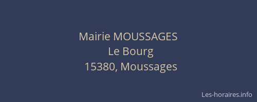 Mairie MOUSSAGES
