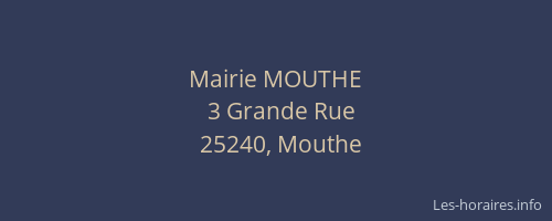 Mairie MOUTHE