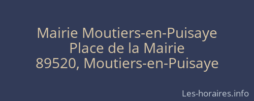 Mairie Moutiers-en-Puisaye
