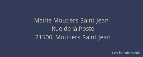 Mairie Moutiers-Saint-Jean