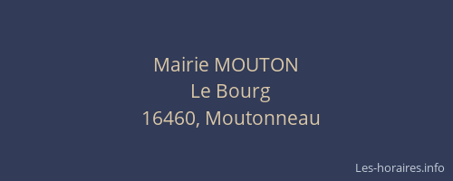 Mairie MOUTON