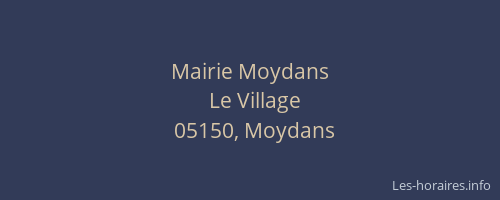 Mairie Moydans