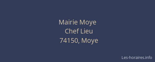 Mairie Moye