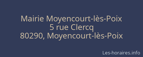 Mairie Moyencourt-lès-Poix