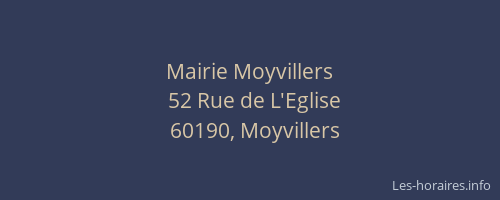 Mairie Moyvillers