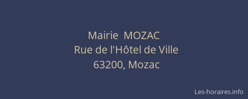 Mairie  MOZAC